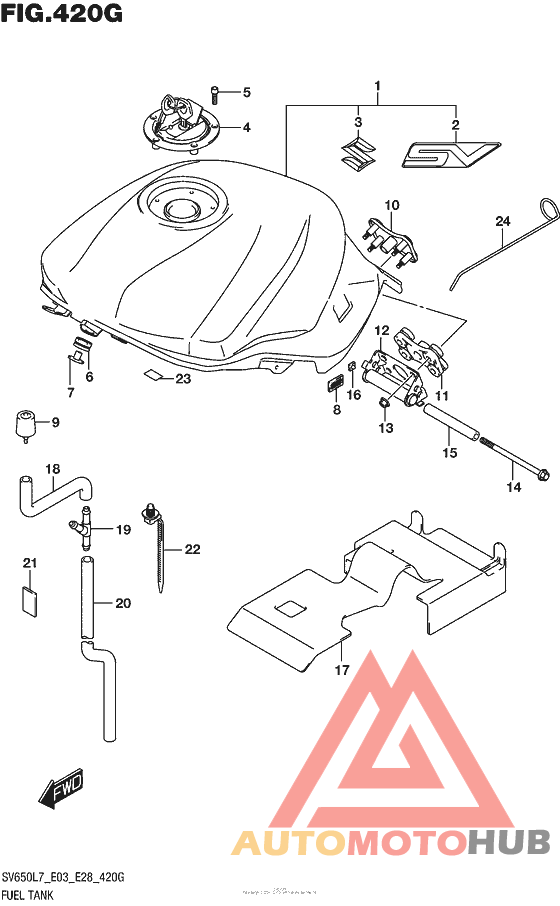 Fuel Tank (Ykv)  (Sv650Al7 E33)