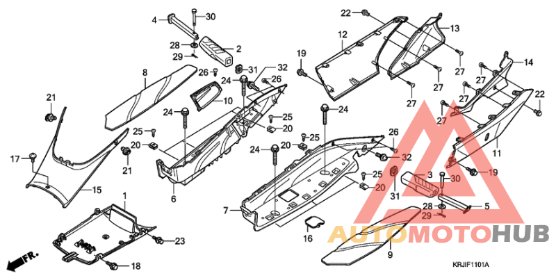 Floor panel/center cover