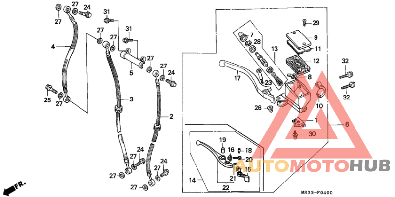 Fr. brake master cylinder