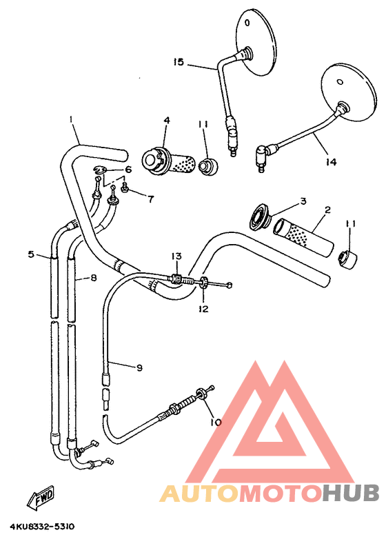 Steering handle. cable