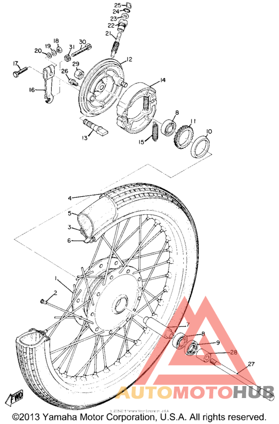 Переднее колесо
