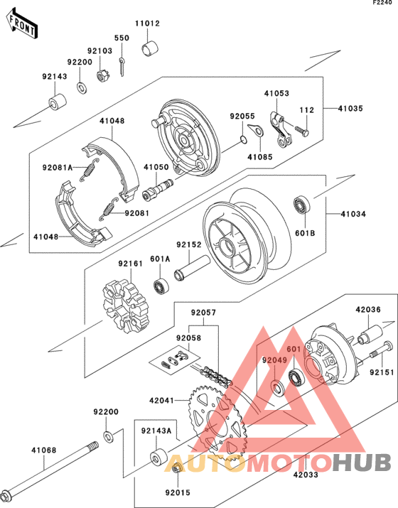 Rear hub(a6)