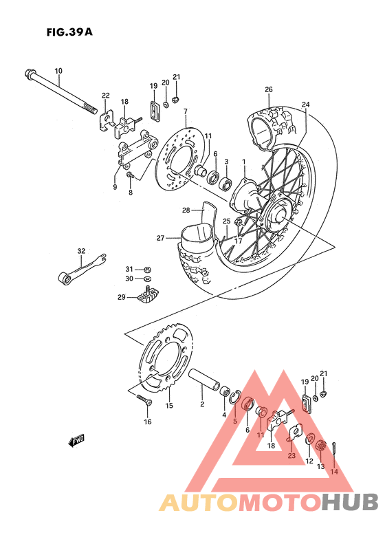 Rear wheel complete assy