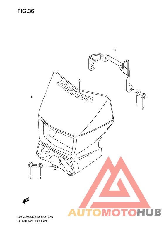 Headlamp cover  front fender