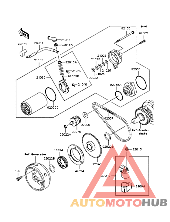 Starter motor/starter clutch