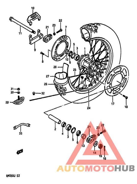 Rear wheel complete assy