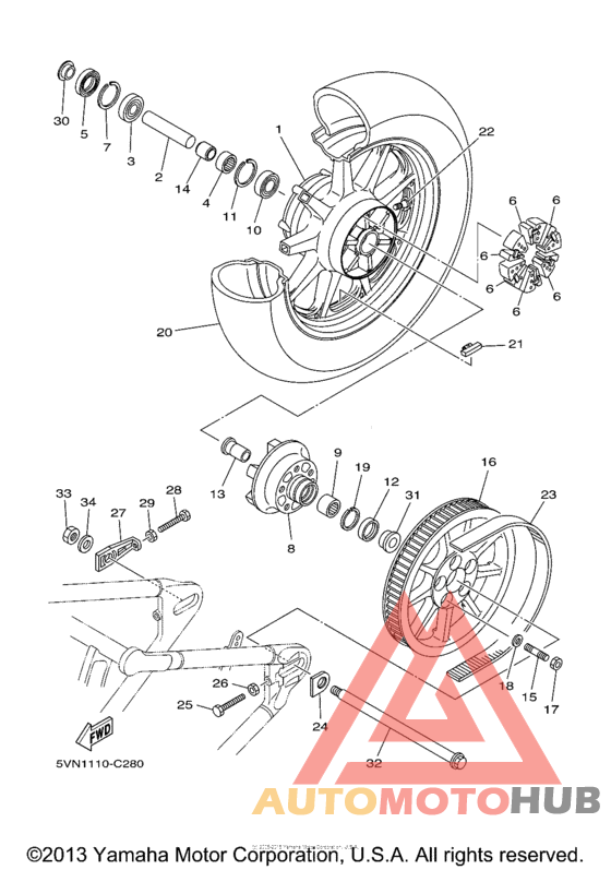 Переднее колесо