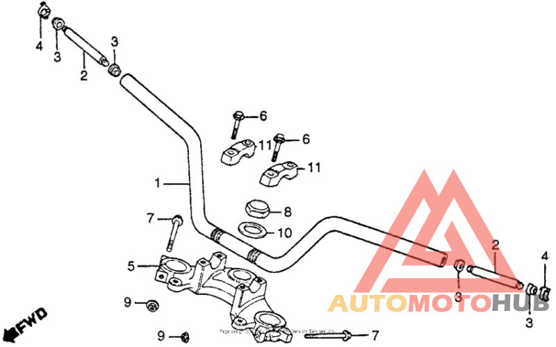 Handlebar + top bridge 85