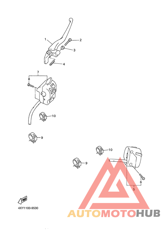 Handle switch. lever