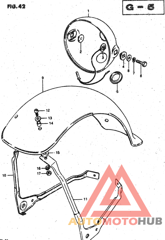 Headlamp housing - front fender