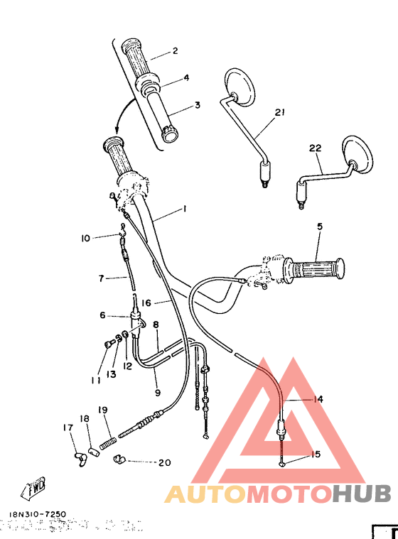 Steering handle. cable