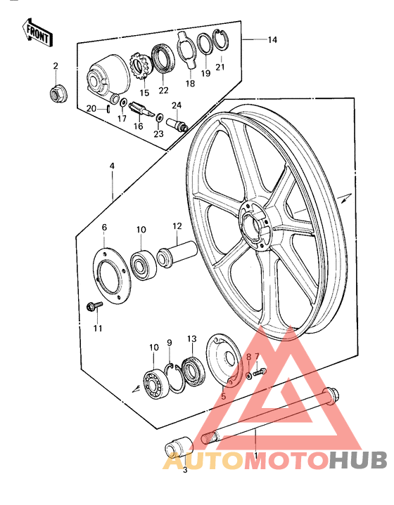 Front wheel/hub
