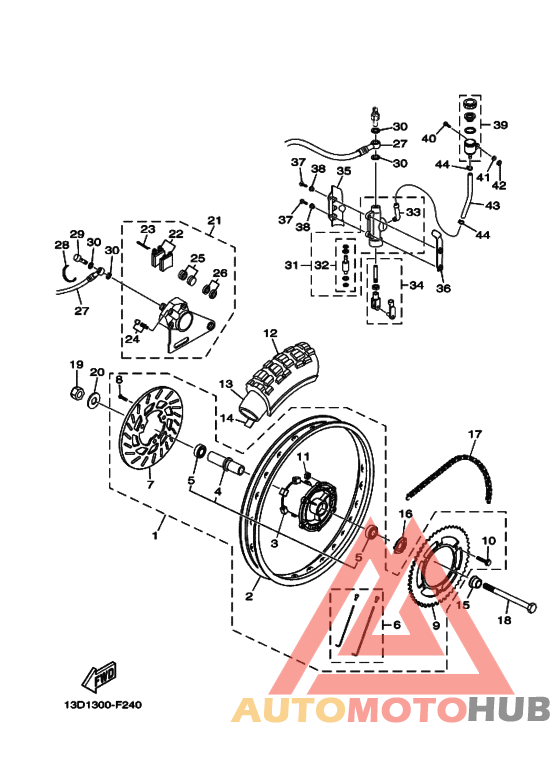 Заднее колесо & brake system
