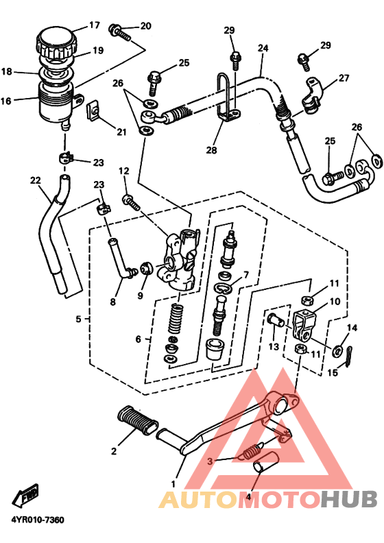 Rr master cylinder assy
