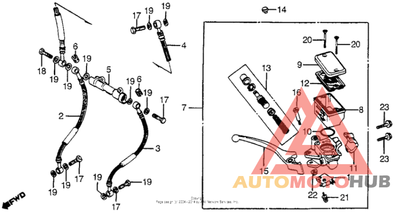 Front brake master + cylinder