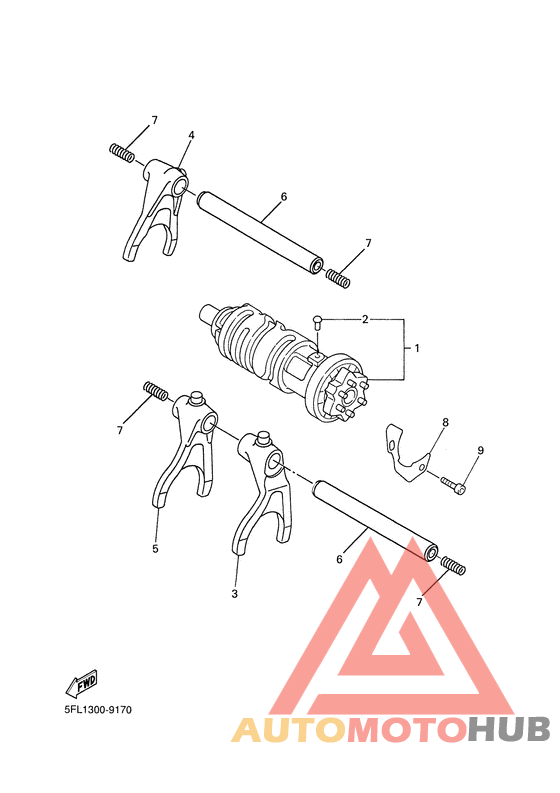 Shift cam. fork