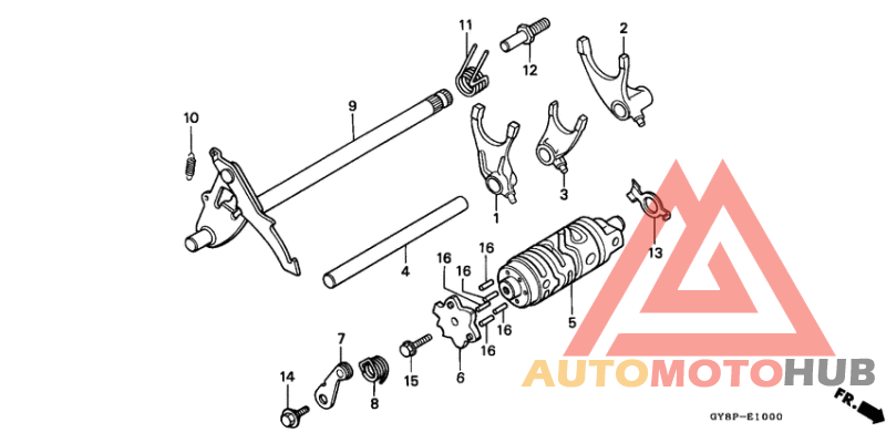 Gearshift drum/ gearshift fork