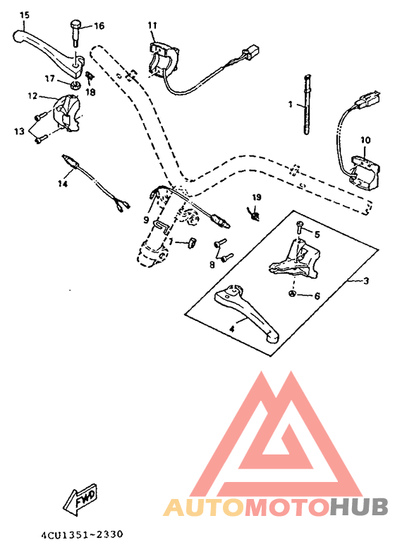 Handle switch. lever