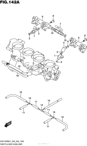 GSX1300R (ABS) Throttle Body Hose / joint (Gsx1300Ral7 E03)
