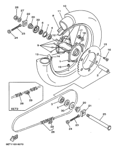 YZ125L Переднее колесо