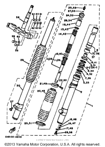 YZ490J Передняя вилка
