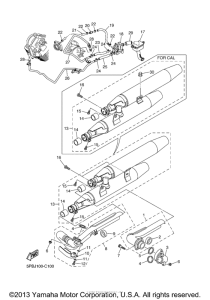 XVS11SC Выхлопная система