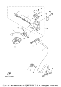 YZ250R Главный тормозной цилиндр
