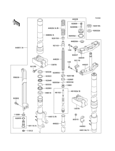 KX125 Front fork(1 / 2)(kx125-h2)