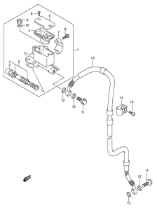 DR-Z400 Передний тормозной цилиндр