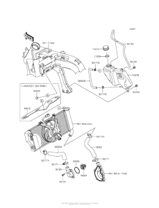 EX650 Патрубки охлаждения