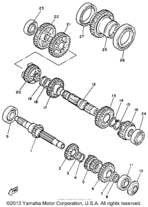 XV750E Трансмиссия