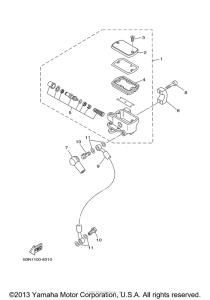 XVS650A Главный тормозной цилиндр