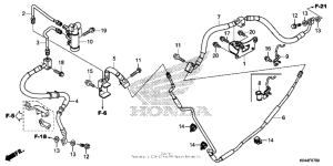 NSS300 Rear brake pipe (nss300)