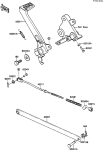 EX500 Педаль тормоза