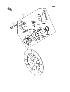 KH125 Передний тормоз