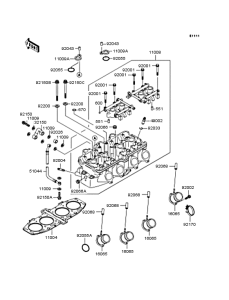ZX400 Головка цилиндров