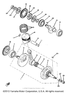XT250H Коленвал,поршни