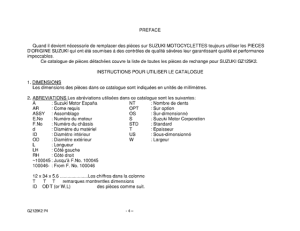 GZ125 Catalog preface