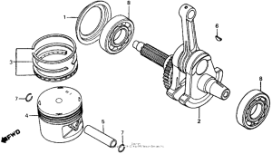 XR500R Crankshaft + piston 83-84