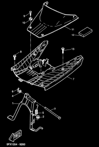 CW50RS Stand. footrest