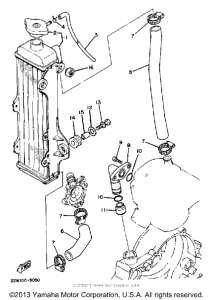 YZ80K Радиатор и Патрубки