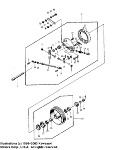KZ400 Front hub / brake