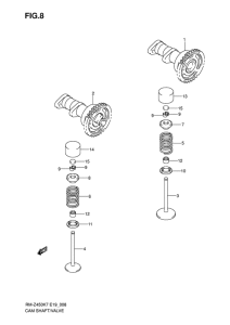 RM-Z450 Распредвал -клапана