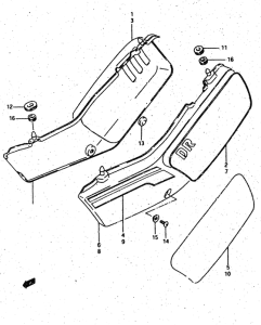 DR500 Обтекатель задний