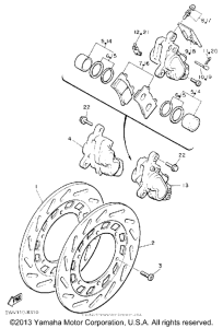 XVZ13DAC Передний суппорт