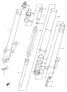 GSX-R400 Передняя вилка