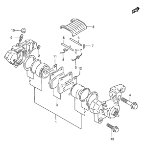GSX750 Задний суппорт