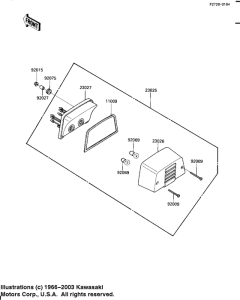KZ1100 Taillight unit ass`y