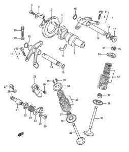 LS650 Распределительный вал-клапаны