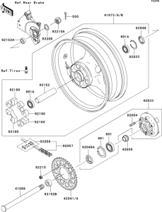 ZR1000 Задняя ступица колеса